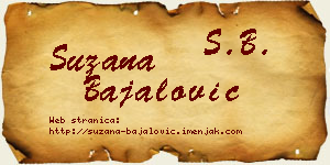 Suzana Bajalović vizit kartica